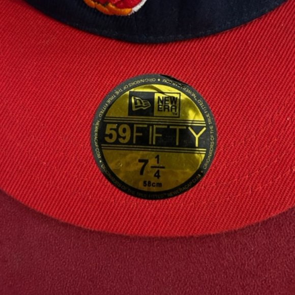 Miami Heat NBA New Era 59Fifty 7 1/4 Snap Back Hat Blue/Red - Picture 4 of 8